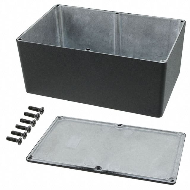 1590EBK BOX ALUM BLACK 7.402"L X 4.724"W