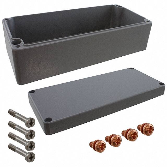 010818060 BOX ALUM GRAY 6.890"L X 3.150"W