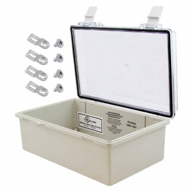 NBB-10261 BOX ABS/PC GRY/CL 10.75" X 6.78"