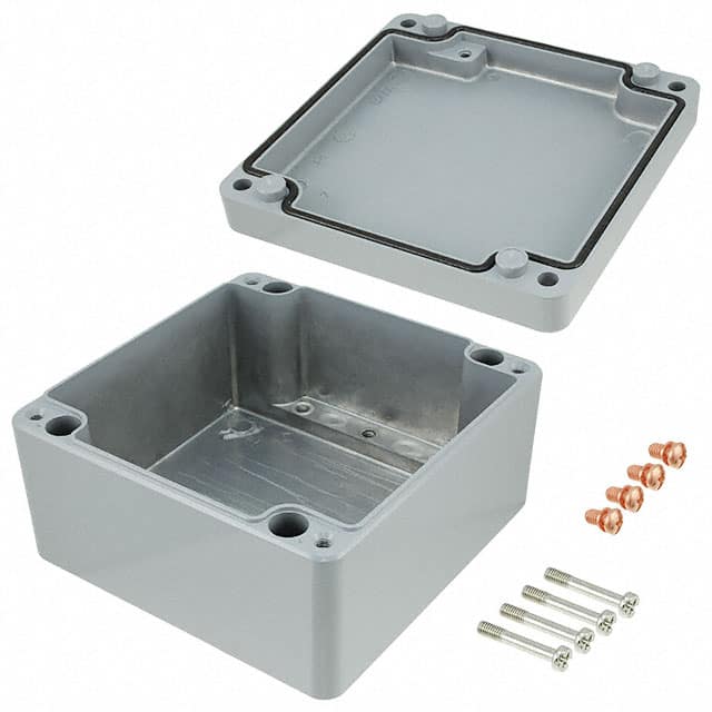 011616090 BOX ALUM GRAY 6.3"L X 6.3"W