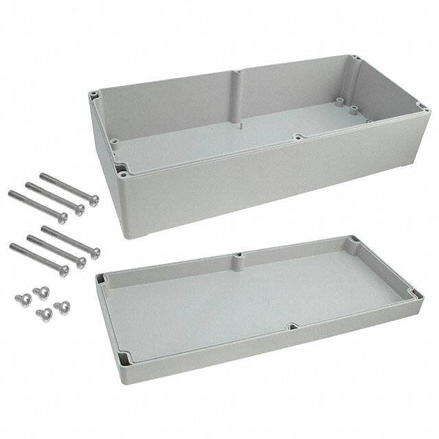 091636100 BOX ABS GRAY 14.173"L X 6.299"W