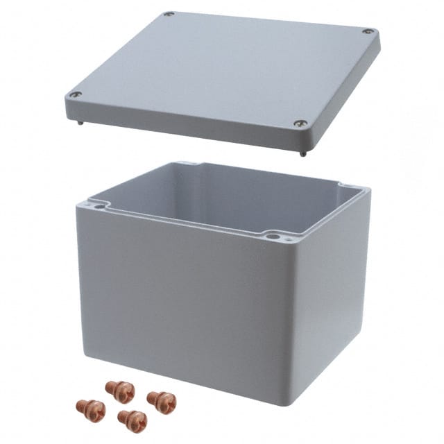 012320180 BOX ALUM GRAY 9.134"L X 7.953"W
