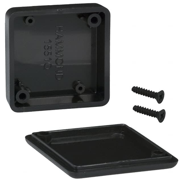 1551QBK BOX ABS BLACK 1.575"L X 1.575"W
