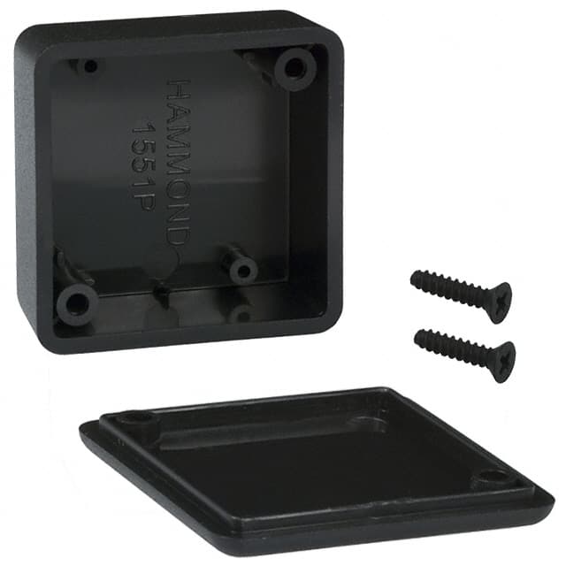 1551PBK BOX ABS BLACK 1.575"L X 1.575"W