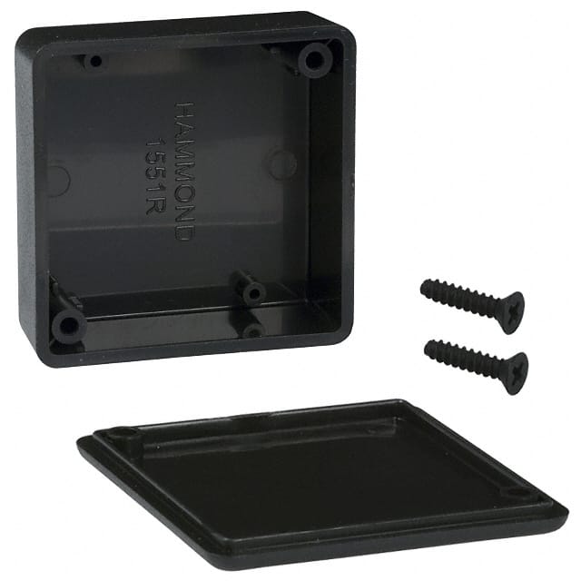 1551RBK BOX ABS BLACK 1.969"L X 1.969"W