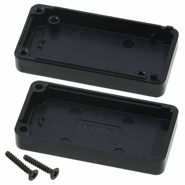 1551BBK BOX ABS BLACK 1.970"L X 0.980"W