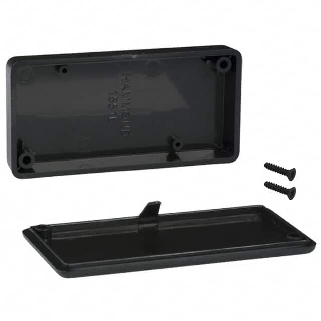 1551LBK BOX ABS BLACK 3.150"L X 1.575"W