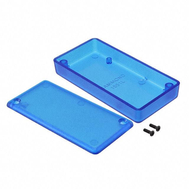 1551LTBU BOX ABS TRN BLUE 3.15"L X 1.58"W