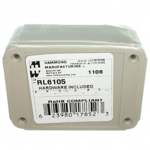 RL6105 BOX ABS GRAY 3.150"L X 2.362"W