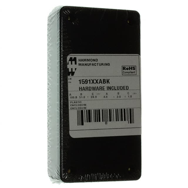 1591XXABK BOX ABS BLACK 3.972"L X 2.023"W