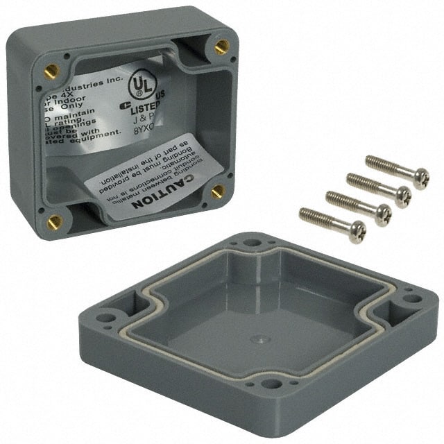 PN-1320-DG BOX ABS GRAY 2.520"L X 2.283"W