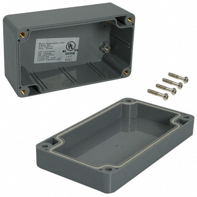 PN-1322-DG BOX ABS GRAY 4.528"L X 2.559"W