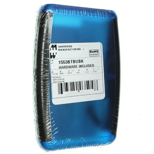 1553BTBUBK BOX ABS TRN BLUE 4.62"L X 3.11"W