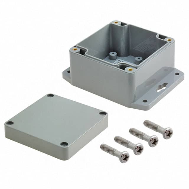 PN-1331-DGMB BOX ABS GRAY 3.283"L X 3.196"W