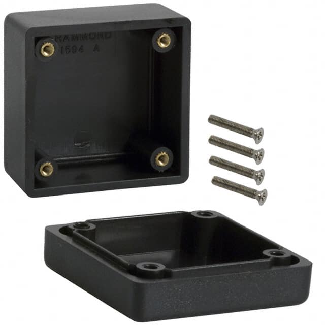 1594ABK BOX ABS BLACK 2.205"L X 2.205"W