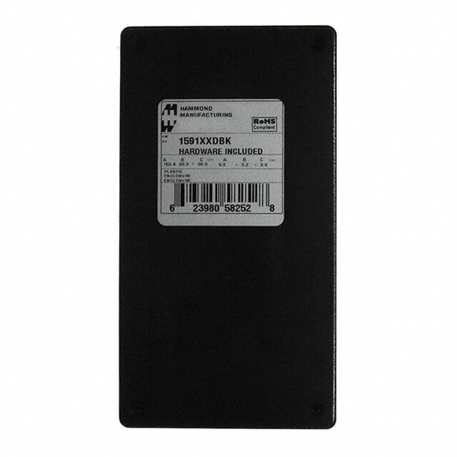 1591XXDBK BOX ABS BLACK 6.001"L X 3.245"W