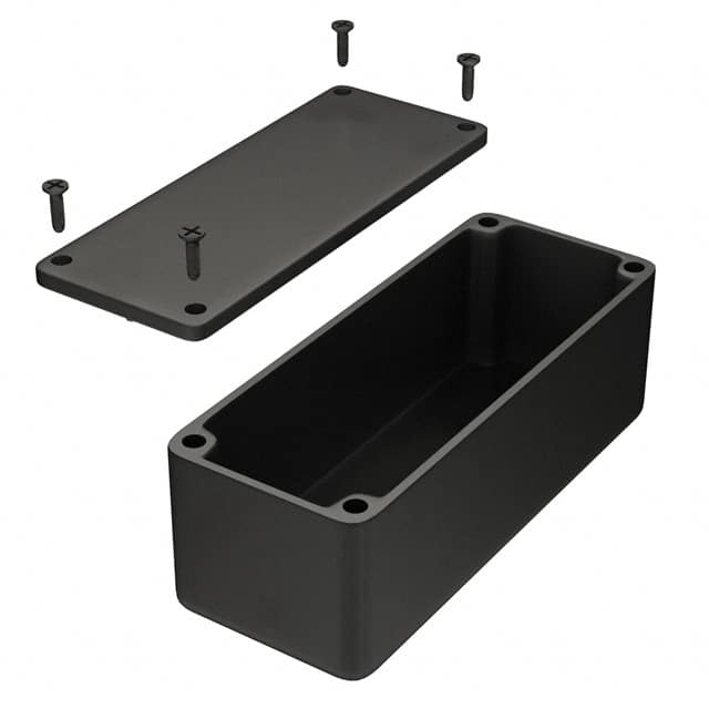 1550ABK BOX ALUM BLACK 3.504"L X 1.378"W
