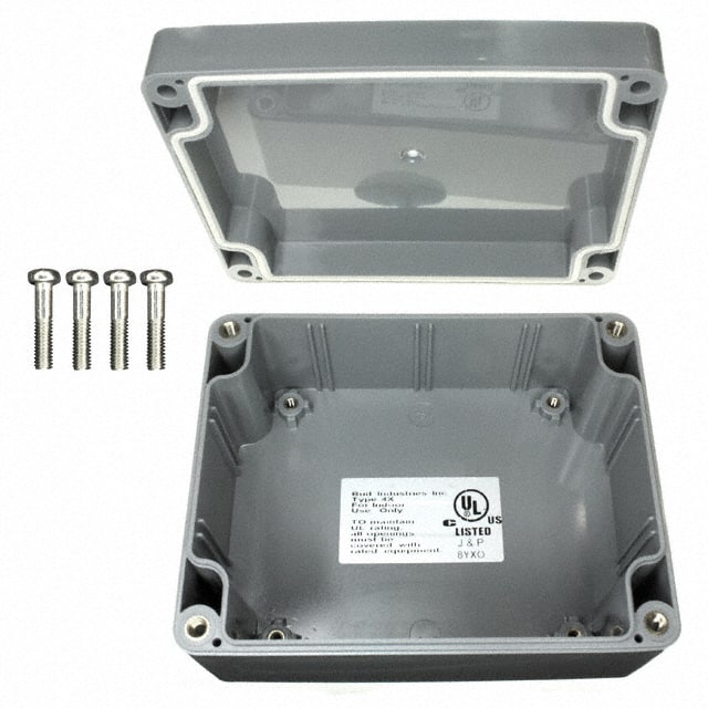 PN-1323-DG BOX ABS GRAY 4.528"L X 3.543"W