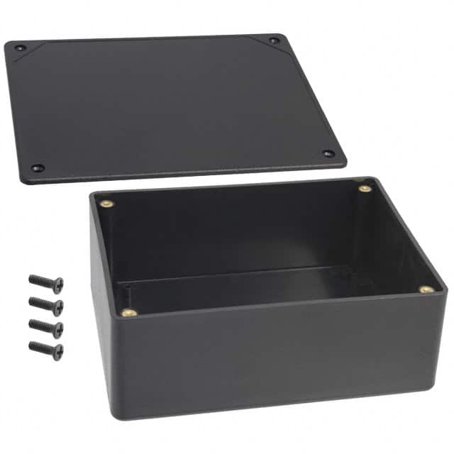 CUR-3283 BOX ABS BLACK 6.112"L X 4.612"W
