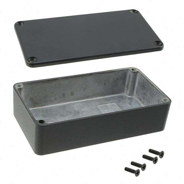 1590BBK BOX ALUM BLACK 4.409"L X 2.382"W