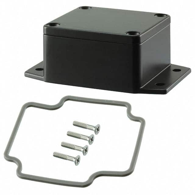 AN-2851-AB BOX ALUM BLACK 2.520"L X 2.280"W