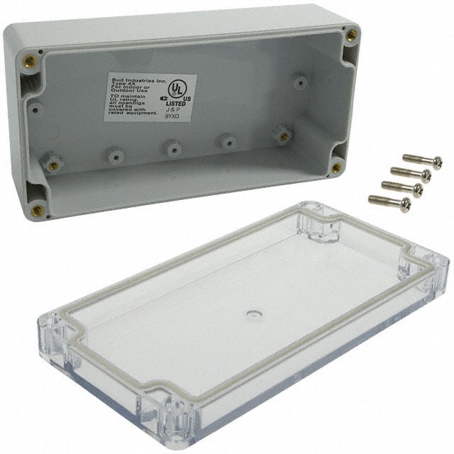 PN-1332-C BOX PLAS GRY/CLR 6.3"L X 3.15"W
