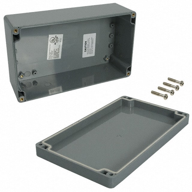 PN-1334-DG BOX ABS GRAY 7.874"L X 4.724"W