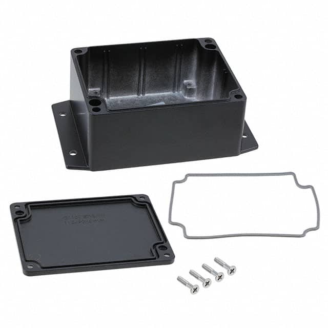 AN-2854-AB BOX ALUM BLACK 4.530"L X 3.540"W