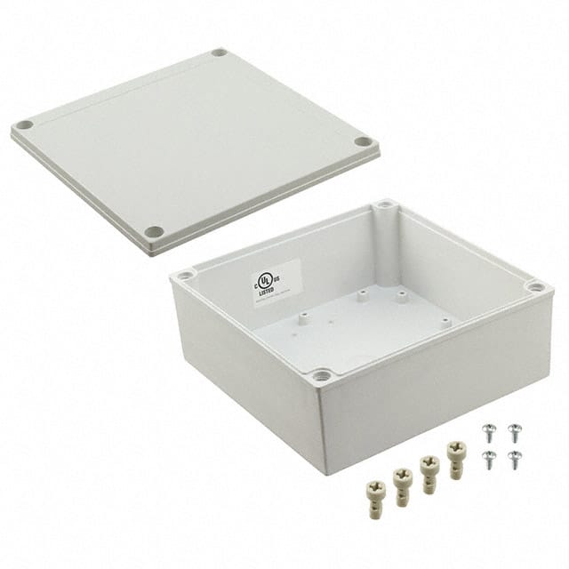 PIP-11772 BOX PLAS GRAY 7.087"L X 7.087"W