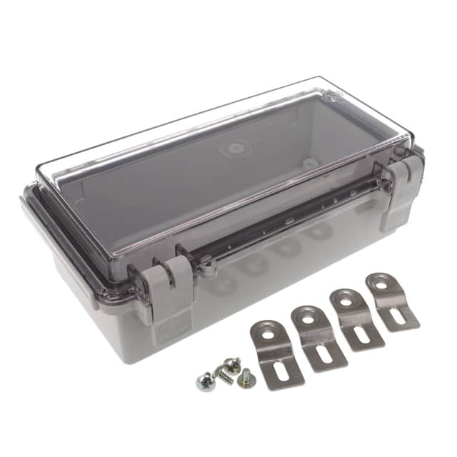 NBF-32406 BOX ABS GRY/CL 7.870"L X 3.930"W