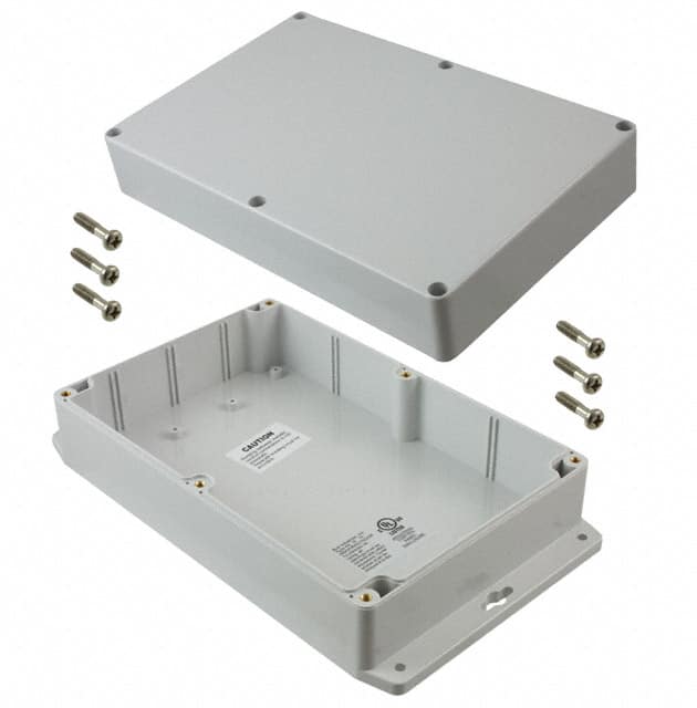 PN-1329-MB BOX PLAS GRAY 8.740"L X 5.748"W