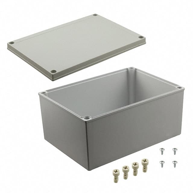 PIP-11777 BOX PLAS GRAY 10.039"L X 7.087"W