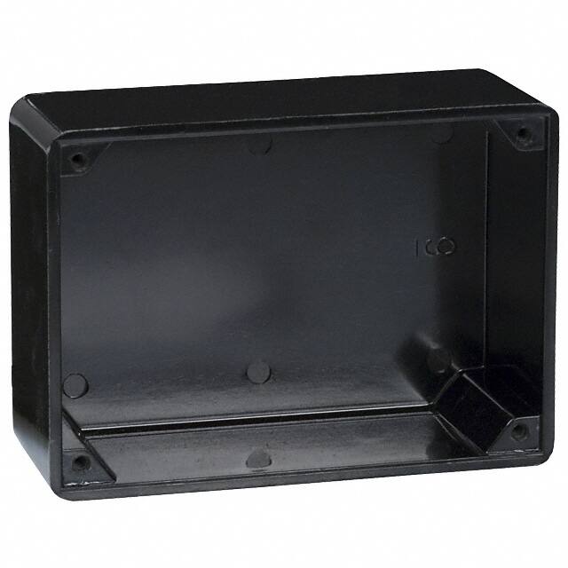 703 BOX PLASTIC BLACK 4"L X 2.875"W