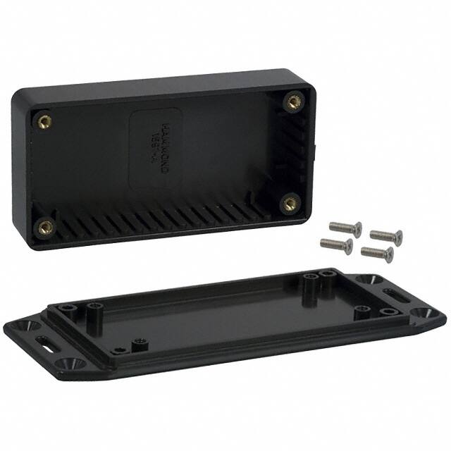 1591AFLBK BOX ABS BLACK 3.937"L X 1.969"W