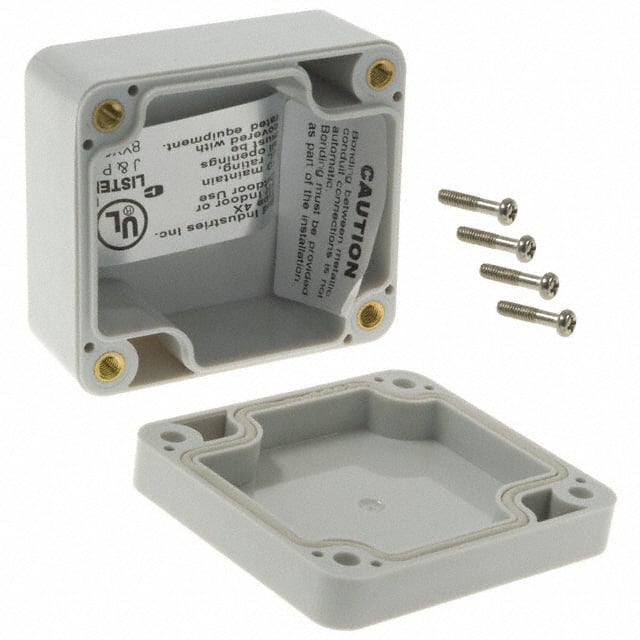 PN-1320 BOX PLAS GRAY 2.520"L X 2.283"W