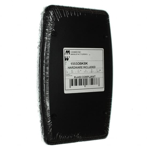 1553DBKBK BOX ABS BLACK 5.797"L X 3.504"W
