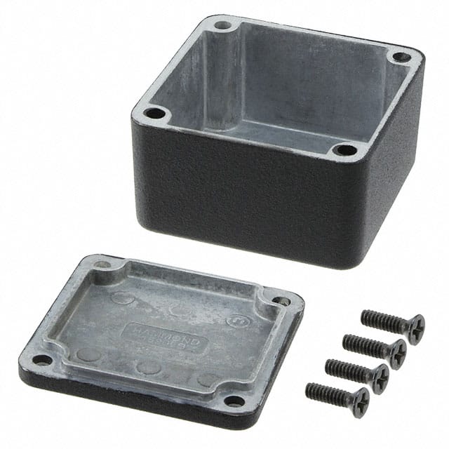 1590LBBK BOX ALUM BLACK 1.988"L X 1.988"W