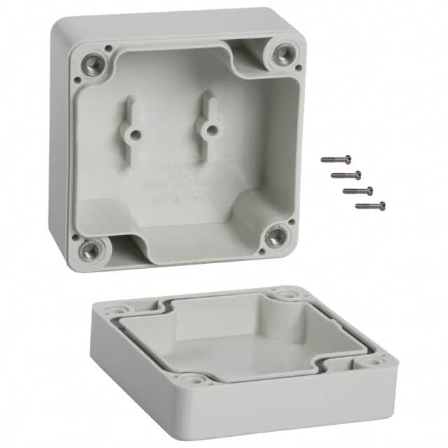 1554BGY BOX ABS GRAY 2.559"L X 2.559"W