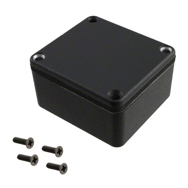 1550WQBK BOX ALUM BLACK 2.362"L X 2.165"W