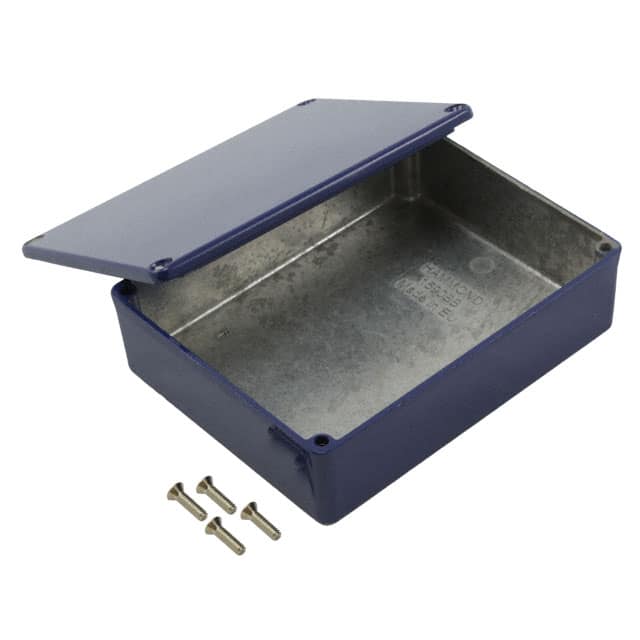 1590BBCB BOX ALUM BLUE 4.705"L X 3.701"W