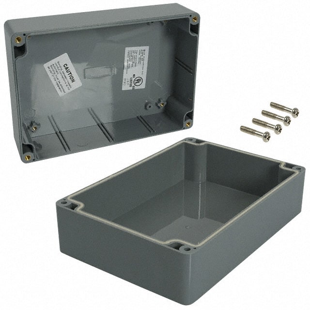 PN-1327-DG BOX ABS GRAY 6.732"L X 4.764"W