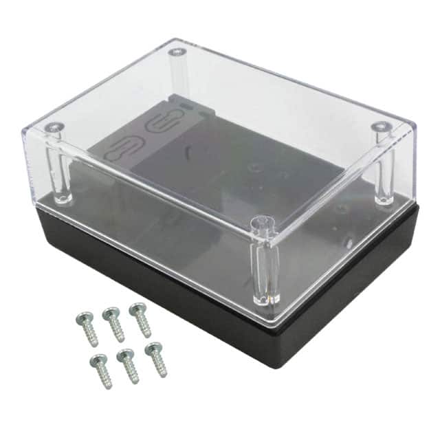 232C,BK BOX PLAS BLK/CLR 4.38"L X 3.25"W