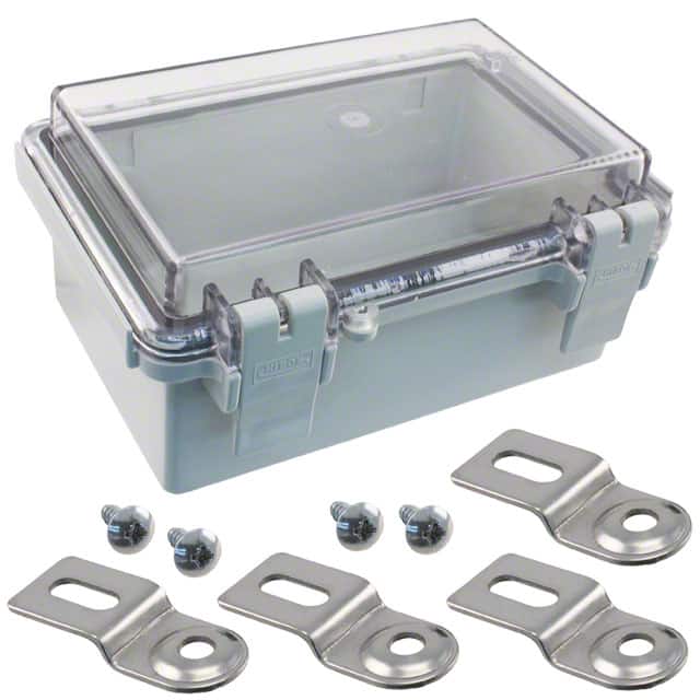 NBF-32204 BOX ABS GRY/CL 5.900"L X 3.930"W