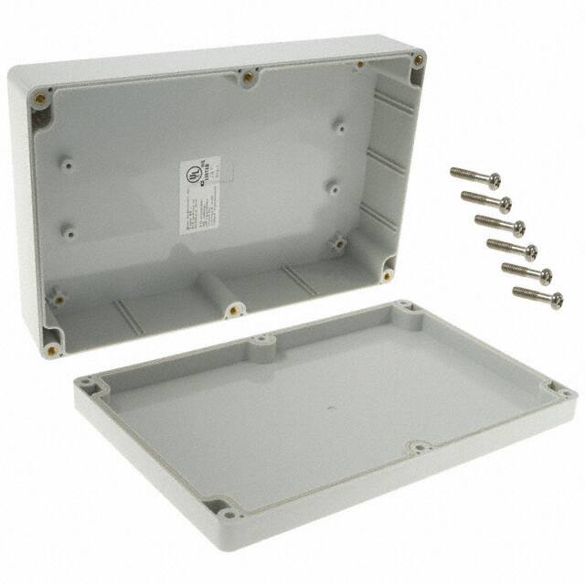 PN-1325 BOX PLAS GRAY 8.740"L X 5.740"W