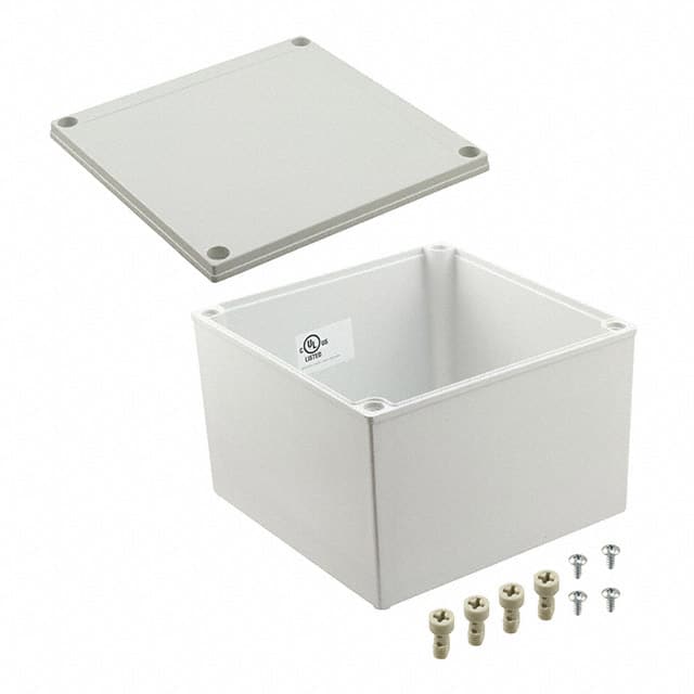 PIP-11774 BOX PLAS GRAY 7.087"L X 7.087"W