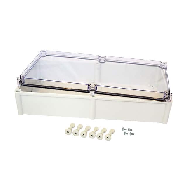 PTS-25349-C BOX PLASTIC GRY/CLR 22"L X 11"W