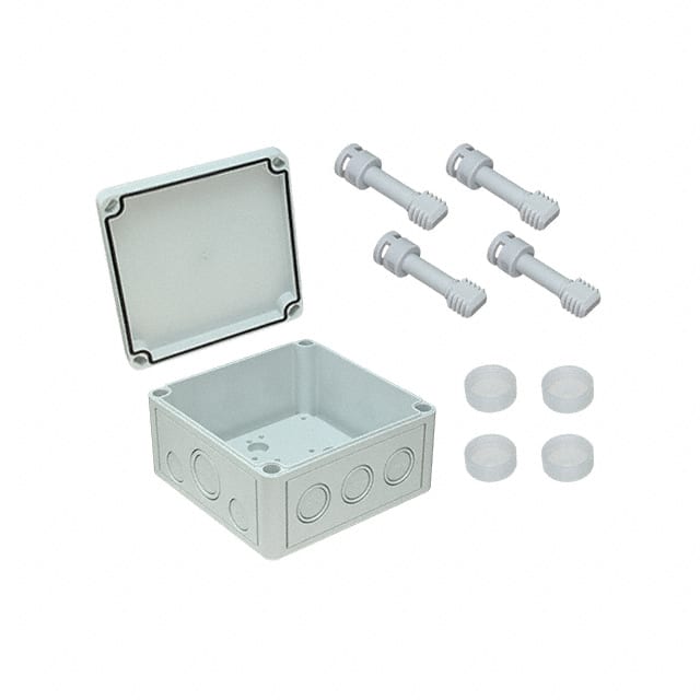 127-405 BOX PC GRAY 5.120"L X 5.120"W