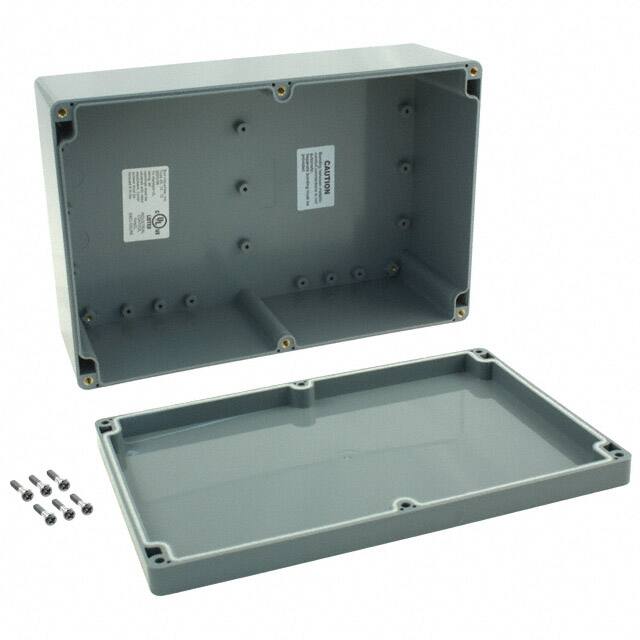 PN-1340-DG BOX ABS GRAY 9.449"L X 6.299"W