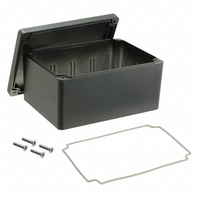 AN-1305-AB BOX ALUM BLACK 5.830"L X 4.252"W