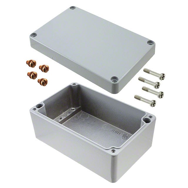 010813060 BOX ALUM GRAY 4.921"L X 3.150"W